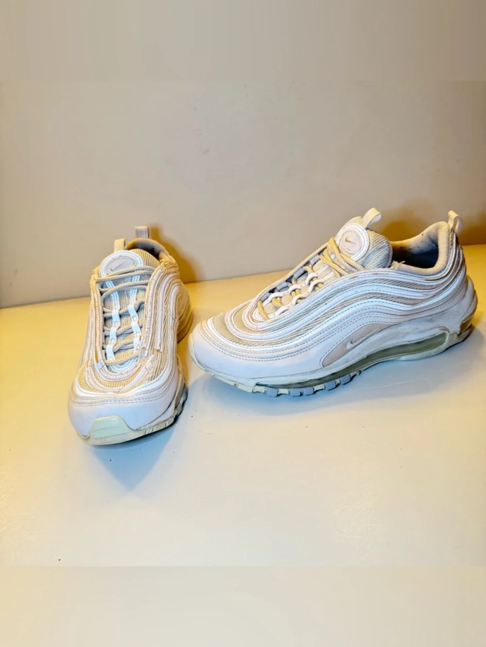 Nike White/Cream Air Max 97 Sneakers